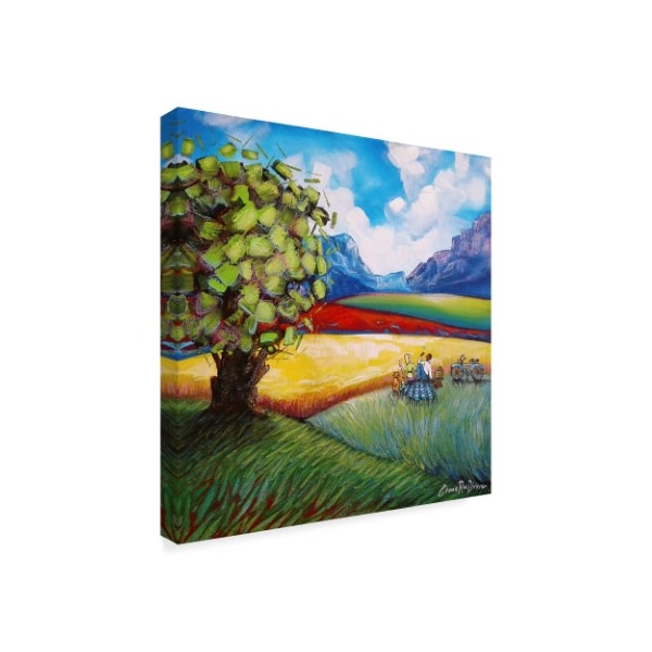 Cherie Roe Dirksen 'Picnic In The Winelands' Canvas Art,14x14